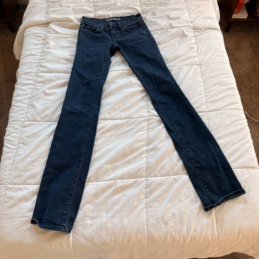 J Brand Dark Blue Straight Leg Jeans size 23